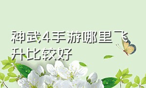 神武4手游哪里飞升比较好（神武4手游飞升详细教程）