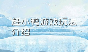 赶小鸭游戏玩法介绍（赶小鸭游戏玩法介绍图片）