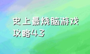 史上最烧脑游戏攻略43