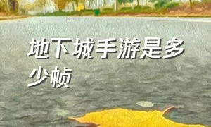 地下城手游是多少帧（地下城手游画质那么差为什么还火）