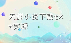 天渊小说下载txt资源