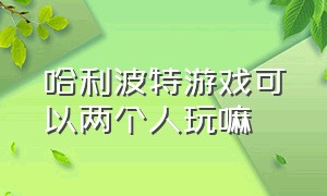 哈利波特游戏可以两个人玩嘛（哈利波特游戏不在一个服能玩吗）