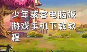 少年骇客电脑版游戏手机下载教程