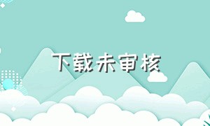 下载未审核（未检测到下载目录）