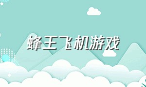 蜂王飞机游戏（好玩的战斗机主机游戏）