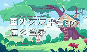 国外交友平台app怎么登录（国外交友app怎么能在中国使用）