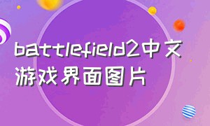 battlefield2中文游戏界面图片（battlefield 2）