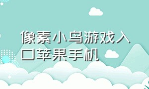 像素小鸟游戏入口苹果手机