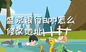 盛京银行app怎么修改地址