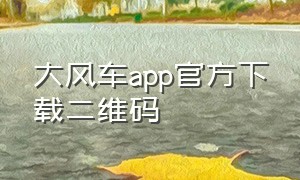 大风车app官方下载二维码