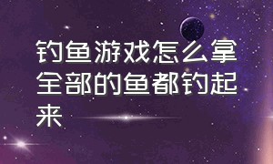 钓鱼游戏怎么拿全部的鱼都钓起来