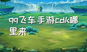 qq飞车手游cdk哪里来（qq飞车手游cdkey为啥没有大厅）