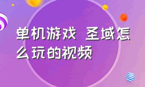 单机游戏 圣域怎么玩的视频