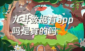 九斗数据有app吗是真的吗