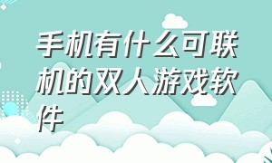 手机有什么可联机的双人游戏软件（手机适合双人玩的双人联机游戏）