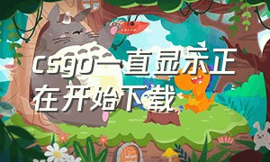 csgo一直显示正在开始下载（csgo下载一直显示正在下载怎么办）