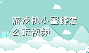 游戏机小蜜蜂怎么玩视频