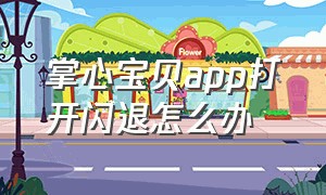 掌心宝贝app打开闪退怎么办