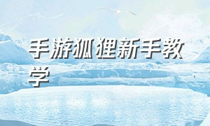 手游狐狸新手教学（最新版本手游狐狸教学）