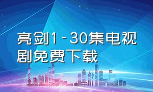 亮剑1-30集电视剧免费下载（亮剑免费下载电视剧）