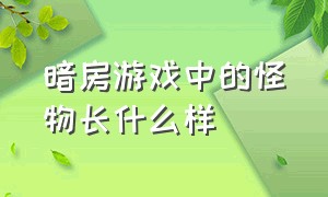 暗房游戏中的怪物长什么样（暗房游戏每一层怪物介绍）