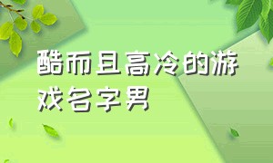 酷而且高冷的游戏名字男