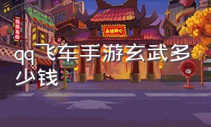 qq飞车手游玄武多少钱（qq飞车手游挂机辅助免费）