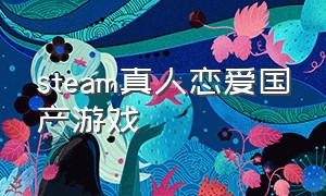 steam真人恋爱国产游戏（steam真人恋爱互动游戏国产排名）