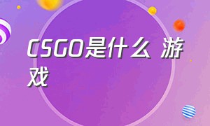 CSGO是什么 游戏