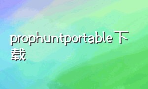 prophuntportable下载