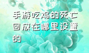 手游吃鸡的死亡回放在哪里设置的（吃鸡死亡回放在哪里设置最新）