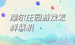 摩尔庄园游戏怎样联机