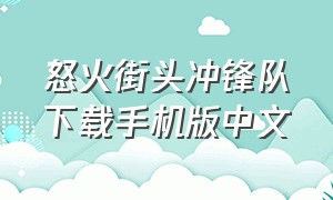 怒火街头冲锋队下载手机版中文