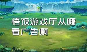 悟饭游戏厅从哪看广告啊（饭悟游戏厅破解版）