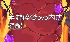 手游碎梦pvp内功搭配（碎梦pvp装备最新搭配手游）