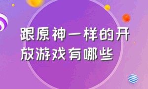 跟原神一样的开放游戏有哪些（在国内能与原神媲美的开放游戏）