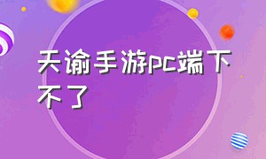 天谕手游pc端下不了（天谕手游官网下载）