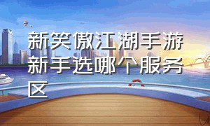 新笑傲江湖手游新手选哪个服务区