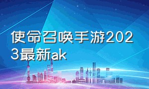 使命召唤手游2023最新ak（使命召唤手游2024年四月赛季迷彩）