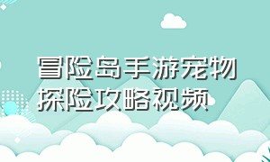 冒险岛手游宠物探险攻略视频