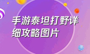 手游泰坦打野详细攻略图片