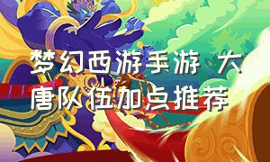 梦幻西游手游 大唐队伍加点推荐（梦幻西游手游大唐最佳加点2024）