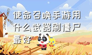 使命召唤手游用什么武器刷僵尸最好