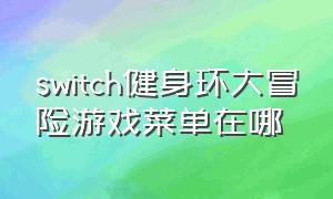 switch健身环大冒险游戏菜单在哪