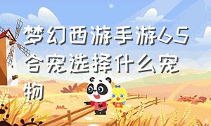 梦幻西游手游65合宠选择什么宠物