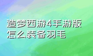 造梦西游4手游版怎么装备羽毛（造梦西游4手游装备一览表）