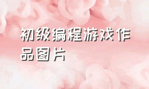 初级编程游戏作品图片（编程游戏代码大全简单版）