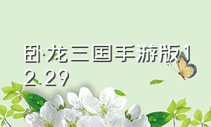 卧龙三国手游版12.29