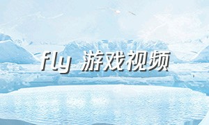 fly 游戏视频（fly游戏操作设置）