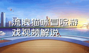 流浪猫咪冒险游戏视频解说（喵喵大冒险游戏视频解说）